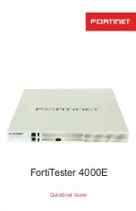 Fortinet FortiTester 4000E Quick Start Manual preview