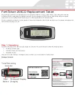 Preview for 1 page of Fortinet FortiToken 200CD Quick Start Manual