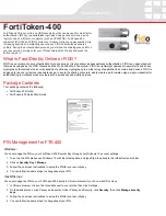 Fortinet FortiToken-400 Quick Start Manual preview