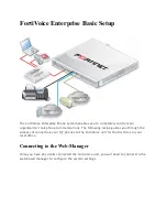 Fortinet FortiVoice Enterprise Series Basic Setup предпросмотр