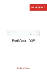 Fortinet FortiWeb 100E Quick Start Manual preview