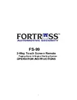 Preview for 1 page of Fortress Automotive Security FS-99 Operation Instructions Manual