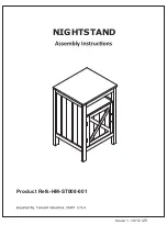 Предварительный просмотр 1 страницы Forward Industries HM-ST008-001 Assembly Instructions Manual