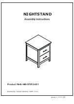 Forward Industries NIGHTSTAND HM-ST012-001 Assembly Instructions Manual preview