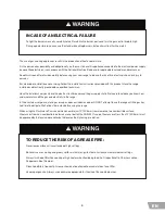 Preview for 9 page of Forza FRT304GN Use And Care Manual