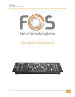 FOS Technologies 192Ch DMX Console Manual предпросмотр