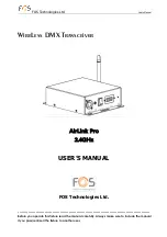 FOS Technologies AirLink Pro User Manual preview