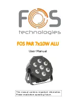 Preview for 1 page of FOS Technologies FOS PAR 7x10W ALU User Manual