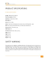 Preview for 2 page of FOS Technologies FOS Spot 150W Manual