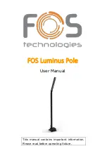 Preview for 1 page of FOS Technologies Luminus Pole User Manual