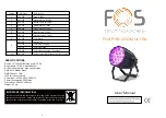 FOS Technologies PAR ZOOM ULTRA User Manual preview