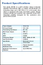 Предварительный просмотр 2 страницы Fosi Audio BT10A User Manual