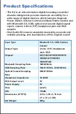 Preview for 2 page of Fosi Audio DAC-K2 User Manual