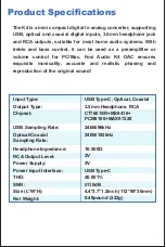 Preview for 2 page of Fosi Audio K4 User Manual