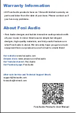 Preview for 12 page of Fosi Audio P1 User Manual