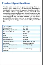 Preview for 2 page of Fosi Audio T20 User Manual