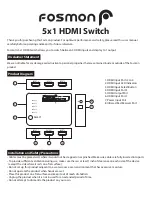 Предварительный просмотр 1 страницы Fosmon HD8192 Quick Start Manual