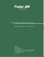 Foster 7120 053 User Manual preview