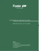 Предварительный просмотр 1 страницы Foster 7145 000 User Manual