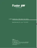 Foster cod. 7123 040 User Manual предпросмотр