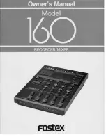 Preview for 1 page of Fostex 160 Owner'S Manual