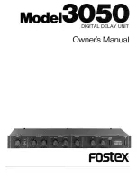 Preview for 1 page of Fostex 3050 Owner'S Manual