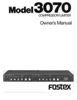 Preview for 1 page of Fostex 3070 Owner'S Manual