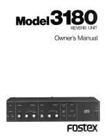 Fostex 3180 Owner'S Manual preview