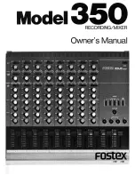 Fostex 350 Owner'S Manual preview
