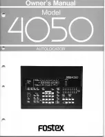 Fostex 4050 Owner'S Manual preview