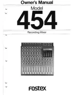 Preview for 1 page of Fostex 454 Owner'S Manual