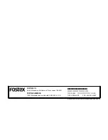 Preview for 4 page of Fostex 6301B Owner'S Manual