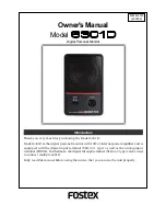 Fostex 6301D Owner'S Manual preview