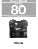 Preview for 1 page of Fostex 80 Owner'S Manual