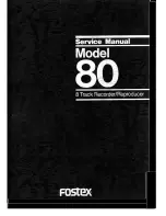 Preview for 1 page of Fostex 80 Service Manual