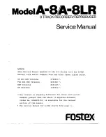 Fostex A-8 Service Manual preview