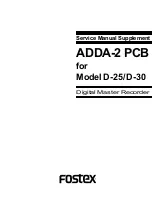 Preview for 1 page of Fostex ADDA-2 PCB Service Manual Supplement