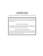 Preview for 1 page of Fostex APPENDIX Operation Manual