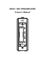 Preview for 1 page of Fostex AR501 Owner'S Manual