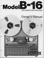 Fostex B-16 Owner'S Manual preview