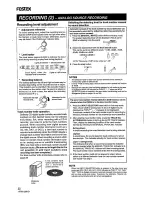 Preview for 22 page of Fostex CR200 Owner'S Manual