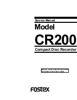 Fostex CR200 Service Manual preview