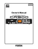 Предварительный просмотр 1 страницы Fostex CR500 Owner'S Manual