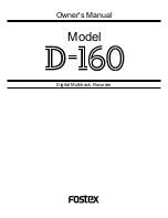 Preview for 1 page of Fostex D-160 Owner'S Manual