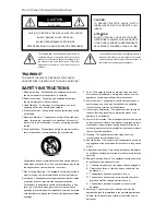 Preview for 2 page of Fostex D-160 Owner'S Manual