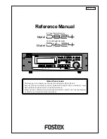 Fostex D-1624 Reference Manual preview