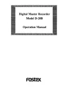 Fostex D-20B Operation Manual preview