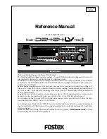 Preview for 1 page of Fostex D2424LVmk2 Reference Manual