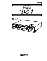 Fostex DE-1 Owner'S Manual preview