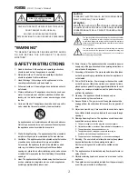 Предварительный просмотр 2 страницы Fostex DE-10 Owner'S Manual